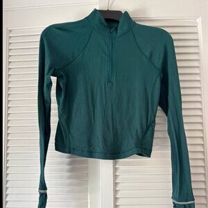 Lululemon Rulu Emerald Green/Teal Half zip